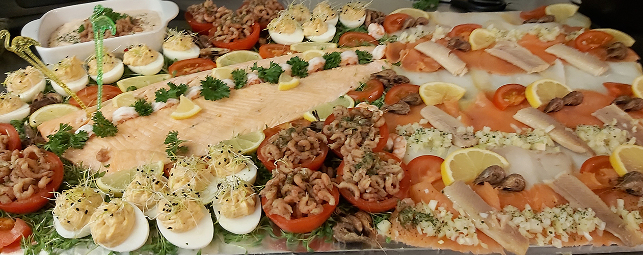 Zalm vis van de traiteur van AD Delhaize Lebbeke